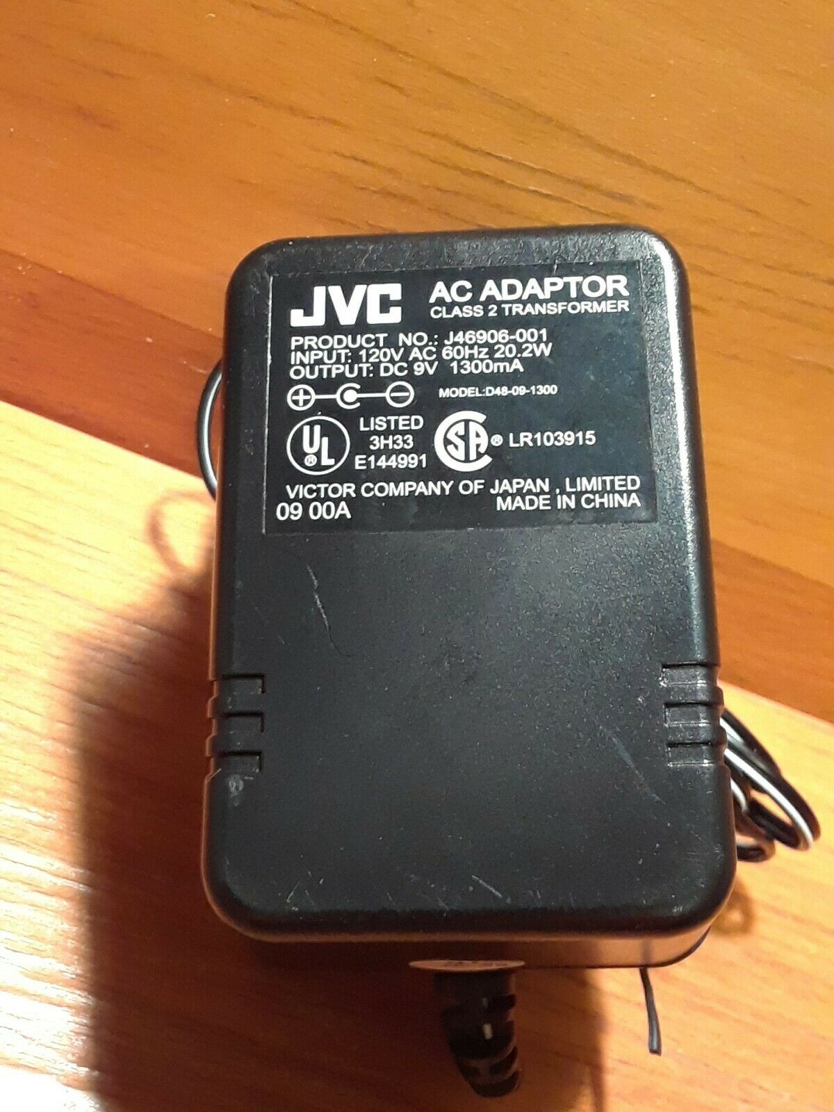 New 9V 1300mA JVC J46906-001 Class 2 Transformer Ac Adapter